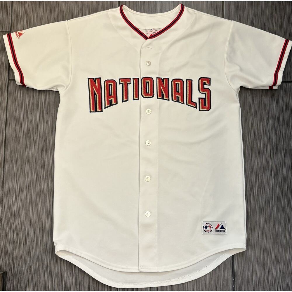 Vintage Washington Nationals Majestic MLB Jersey Men’s XL White/Red EUC